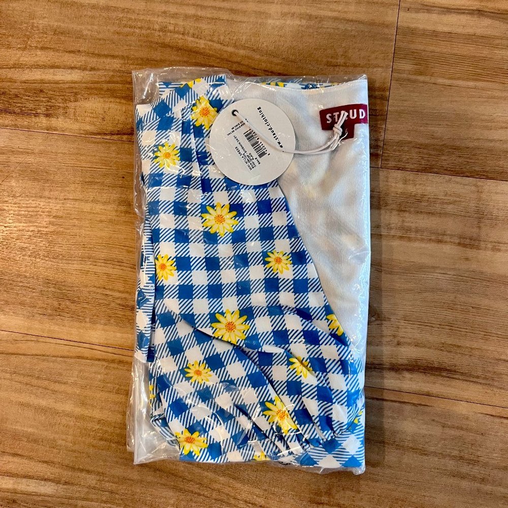 NWT Staud Milla Mini Dress in Gingham Daisy